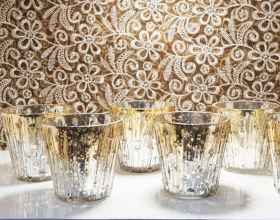 Mercury Glass Candle Votive Holder