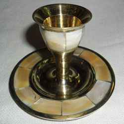 Single Candle Holder - Brass