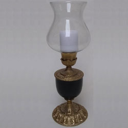 Brass Candle Stand with Glass in 