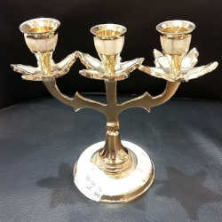 Brass Shell 3 Flame Candle Stand