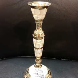 Brass and Shell Studded Candle Holder