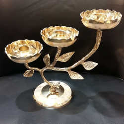 Brass MOP Candle Stand
