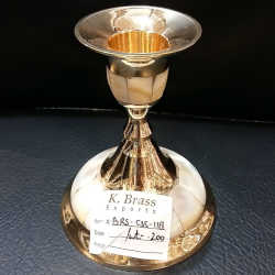 Brass and Mop Single Candle Stand