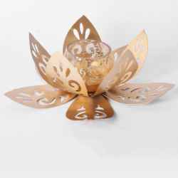 Glass Lotus T-Light Holder