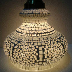 Mosaic Hanging and Table Lamp in Firozabad